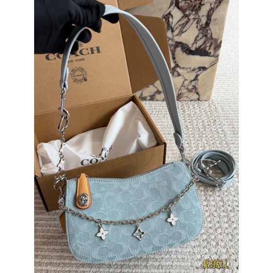 Teri Shoulder Bag with Chain & Flower Charms
